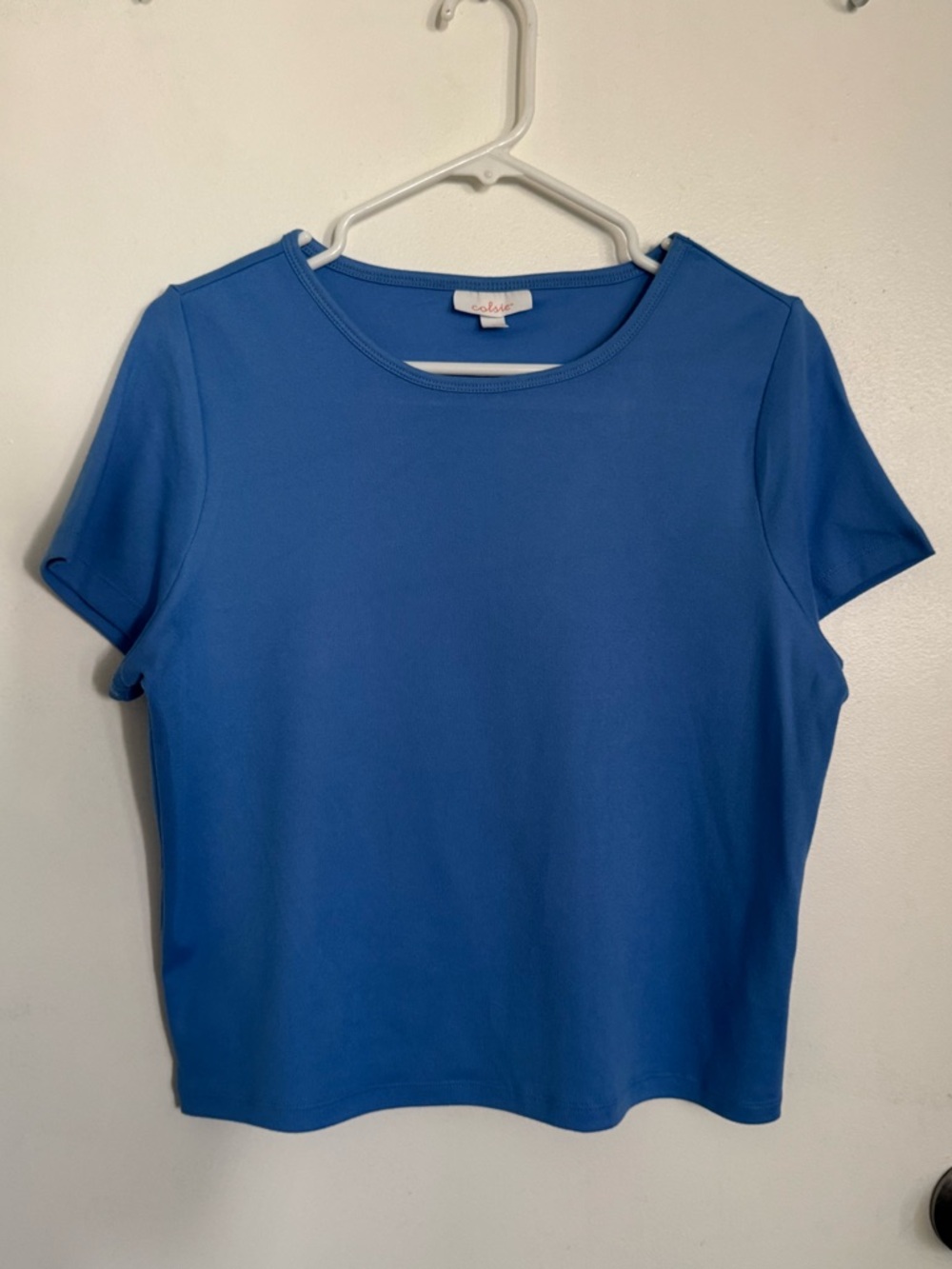 Colsie Blue Short Sleeve Crop Top